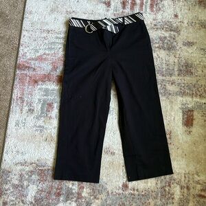 Stretch black capris